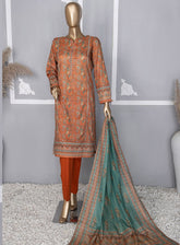HZ Textile Platinum Digital Printed Lawn 3 Piece Unstitched Suit HZ24PZD PPC-106