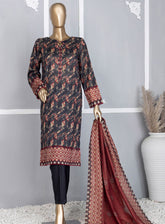 HZ Textile Platinum Digital Printed Lawn 3 Piece Unstitched Suit HZ24PZD PPC-107