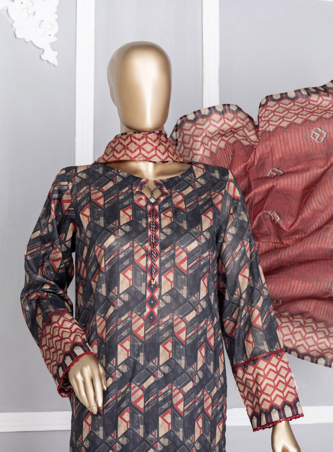 HZ Textile Platinum Digital Printed Lawn 3 Piece Unstitched Suit HZ24PZD PPC-107 HZ Textile Platinum Digital Printed Lawn 3 Piece Unstitched Suit HZ24PZD PPC-107
