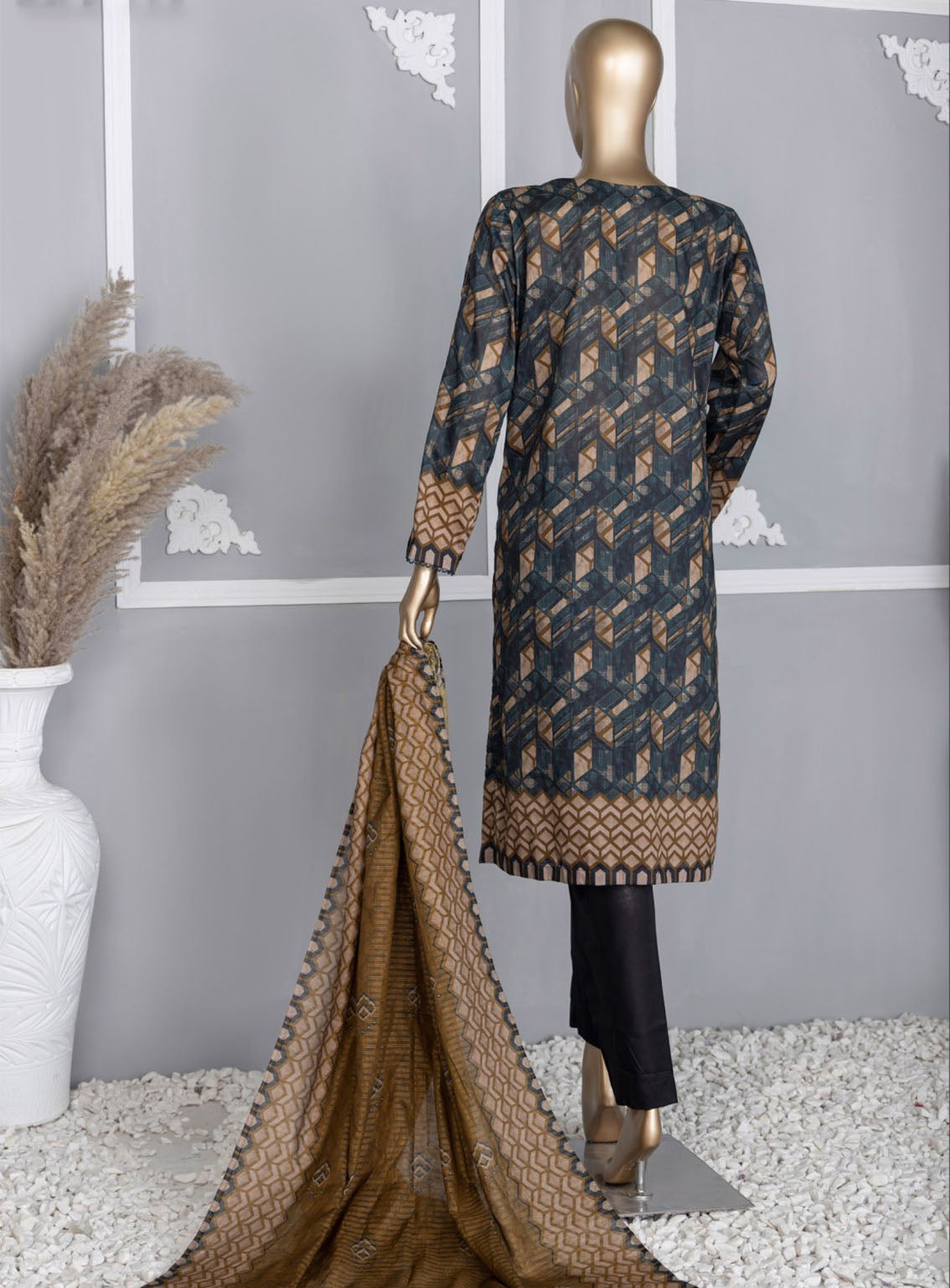 HZ Textile Platinum Digital Printed Lawn 3 Piece Unstitched Suit HZ24PZD PPC-108 HZ Textile Platinum Digital Printed Lawn 3 Piece Unstitched Suit HZ24PZD PPC-108