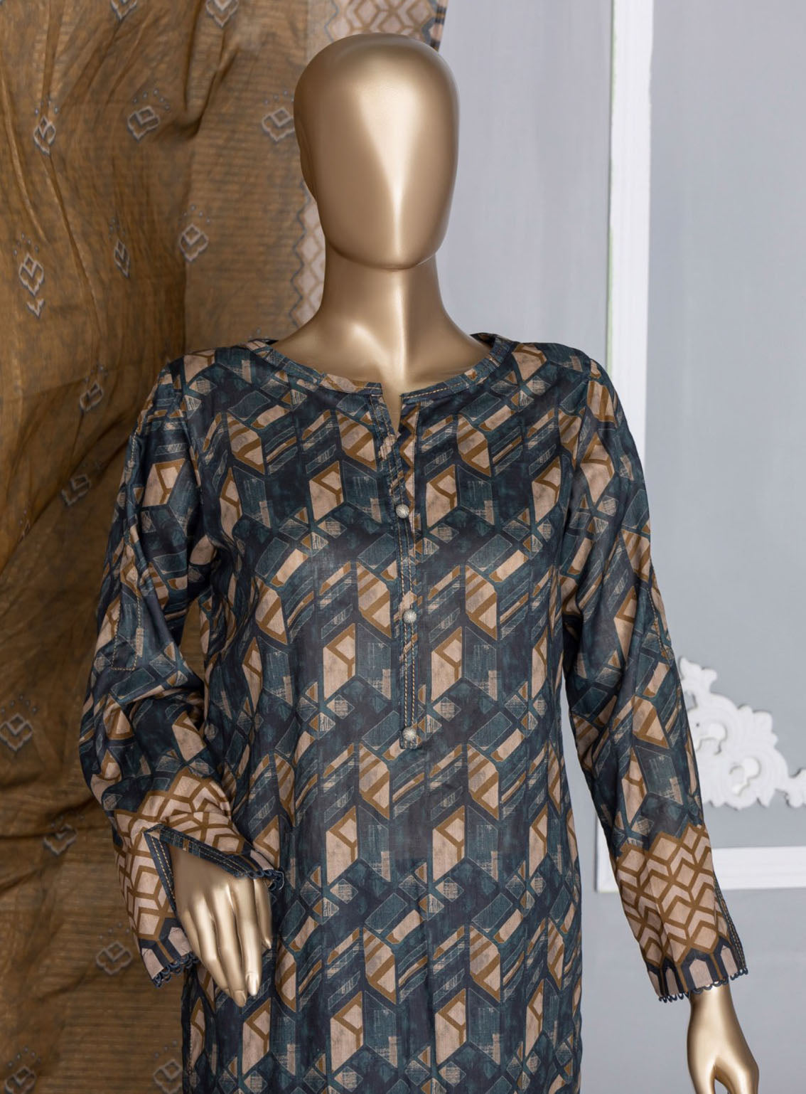 HZ Textile Platinum Digital Printed Lawn 3 Piece Unstitched Suit HZ24PZD PPC-108 HZ Textile Platinum Digital Printed Lawn 3 Piece Unstitched Suit HZ24PZD PPC-108
