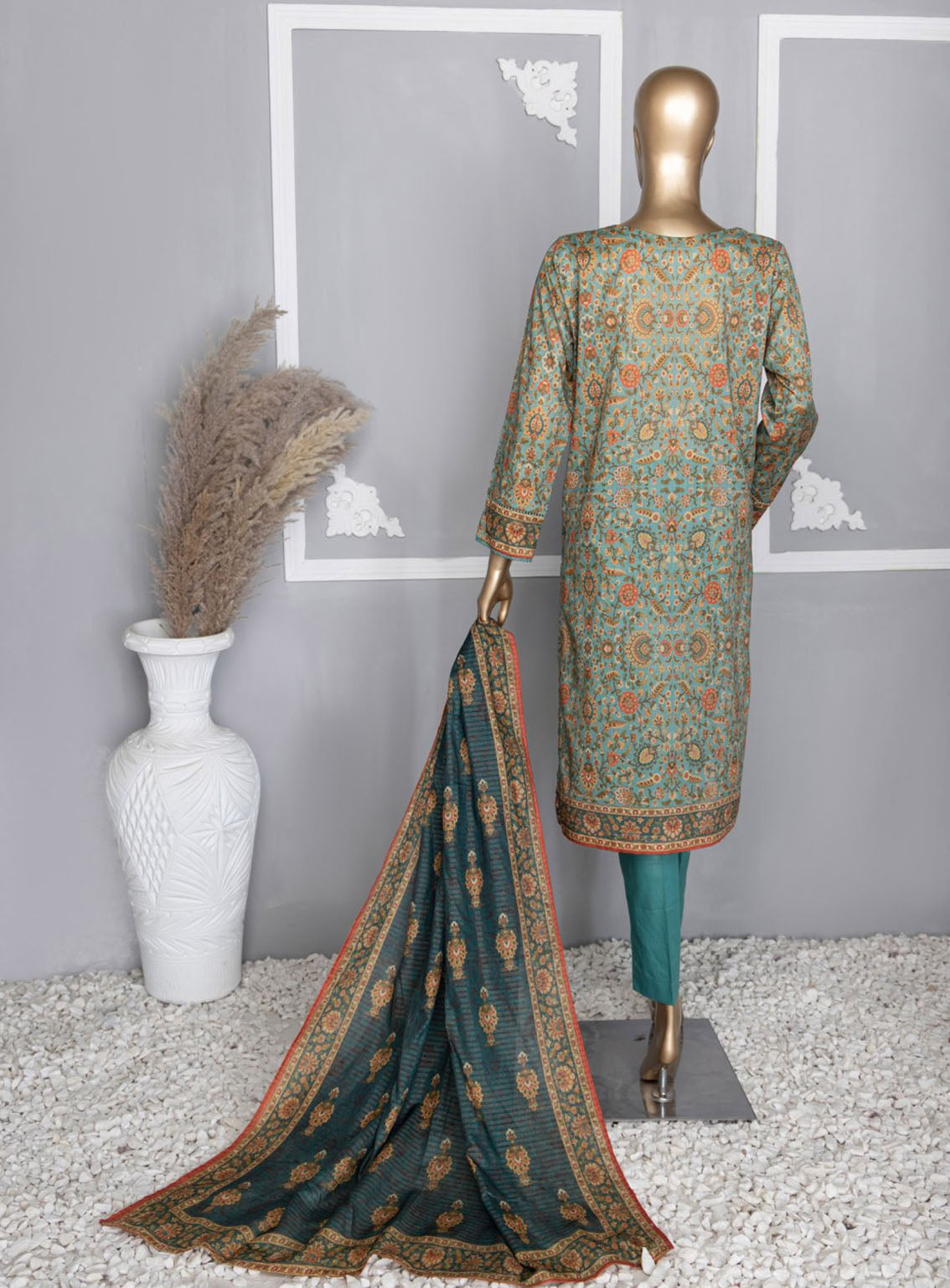 HZ Textile Platinum Digital Printed Lawn 3 Piece Unstitched Suit HZ24PZD PPC-110 HZ Textile Platinum Digital Printed Lawn 3 Piece Unstitched Suit HZ24PZD PPC-110
