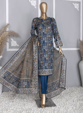 HZ Textile Platinum Digital Printed Lawn 3 Piece Unstitched Suit HZ24PZD PPC-112