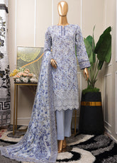 HZ Textile Premium Chikankari Embroidered Lawn 3 Piece Unstitched Suit HZ25PCPLD PCP-533
