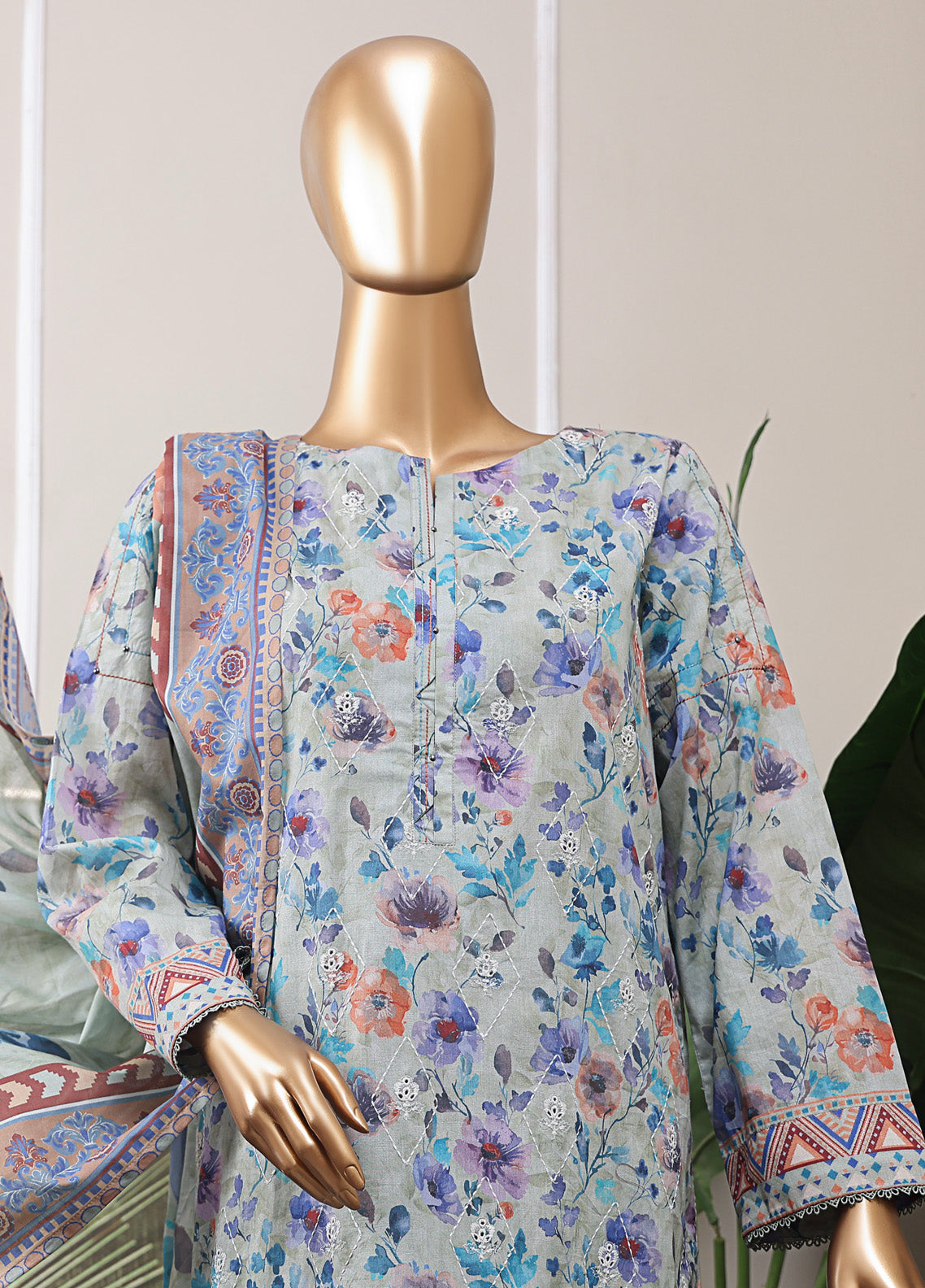 HZ Textile Premium Chikankari Embroidered Lawn 3 Piece Unstitched Suit HZ25PCPLD PCP-537 HZ Textile Premium Chikankari Embroidered Lawn 3 Piece Unstitched Suit HZ25PCPLD PCP-537