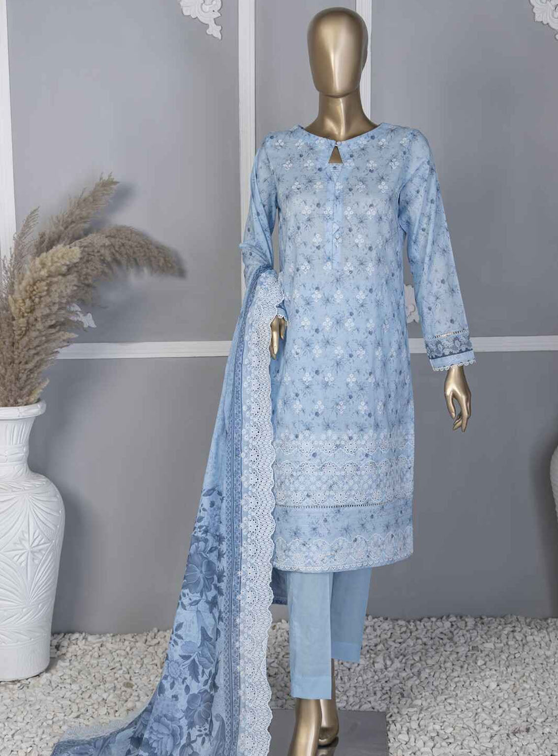 HZ Textile Premium Chikankari Lawn Piece Unstitched Suit HZ24PCL CEC-723 HZ Textile Premium Chikankari Lawn Piece Unstitched Suit HZ24PCL CEC-723