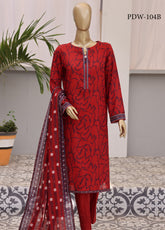 HZ Textile Premium Daily Wear Printed 3 Piece Unstitched Suit HZ25PDW D-104B