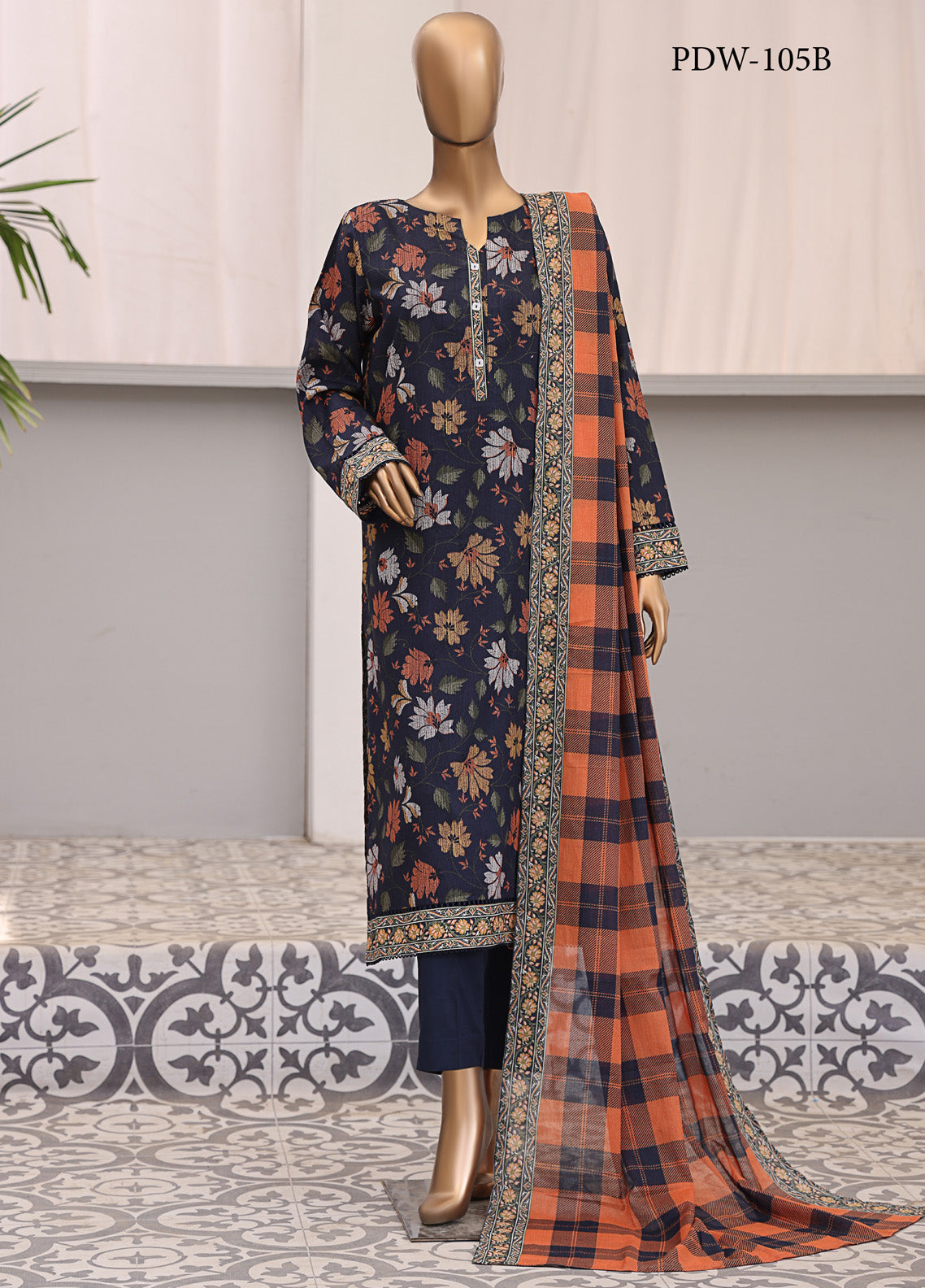 HZ Textile Premium Daily Wear Printed 3 Piece Unstitched Suit HZ25PDW D-105B HZ Textile Premium Daily Wear Printed 3 Piece Unstitched Suit HZ25PDW D-105B