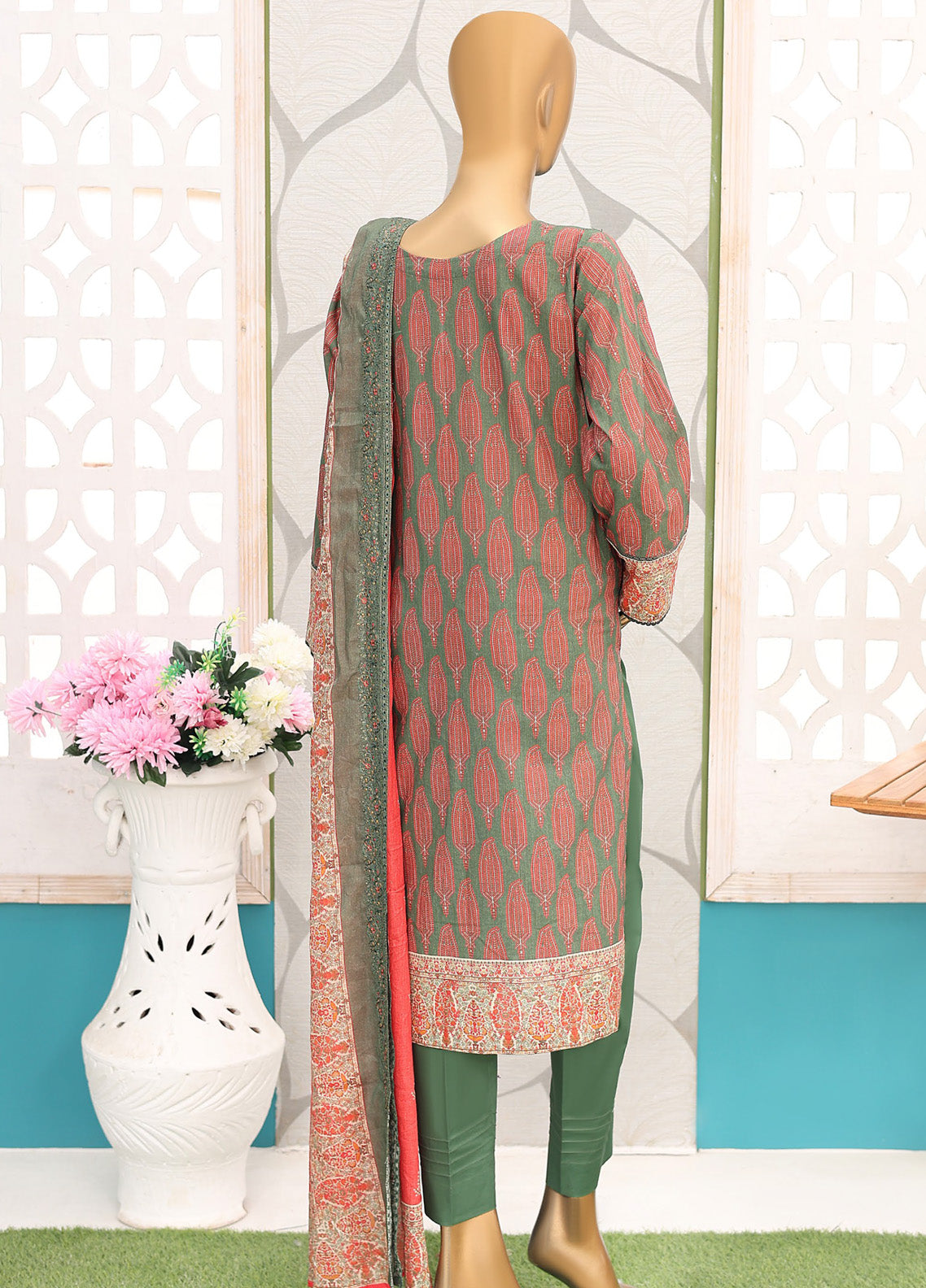 HZ Textile Premium Embroidered Cotton Lawn 3 Piece Unstitched Suit HZ24CWV2 D-138 HZ Textile Premium Embroidered Cotton Lawn 3 Piece Unstitched Suit HZ24CWV2 D-138