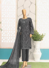 HZ Textile Premium Embroidered Cotton Lawn 3 Piece Unstitched Suit HZ24CWV2 D-147