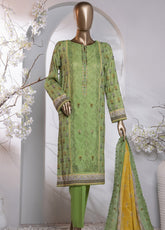 HZ Textile Premium Embroidered Cotton Lawn 3 Piece Unstitched Suit HZ24CWV2 D-753