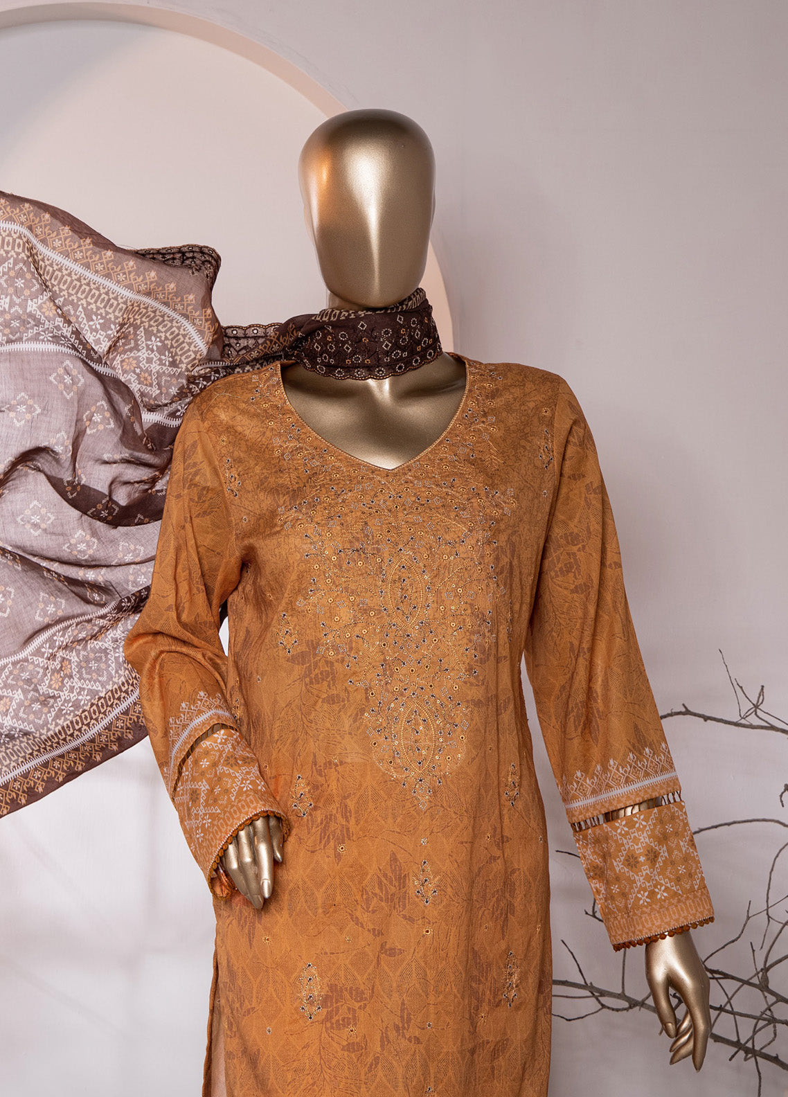 HZ Textile Premium Embroidered Cotton Lawn 3 Piece Unstitched Suit HZ24CWV2 D-771 HZ Textile Premium Embroidered Cotton Lawn 3 Piece Unstitched Suit HZ24CWV2 D-771