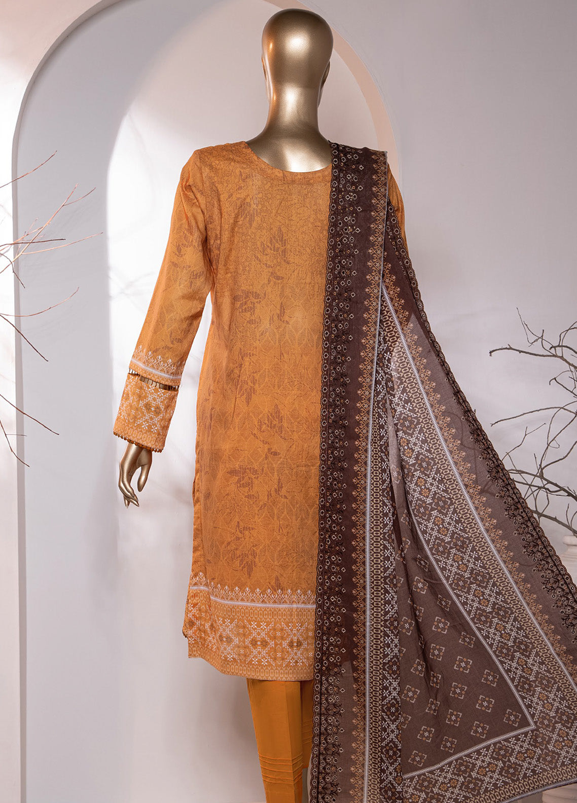 HZ Textile Premium Embroidered Cotton Lawn 3 Piece Unstitched Suit HZ24CWV2 D-771 HZ Textile Premium Embroidered Cotton Lawn 3 Piece Unstitched Suit HZ24CWV2 D-771