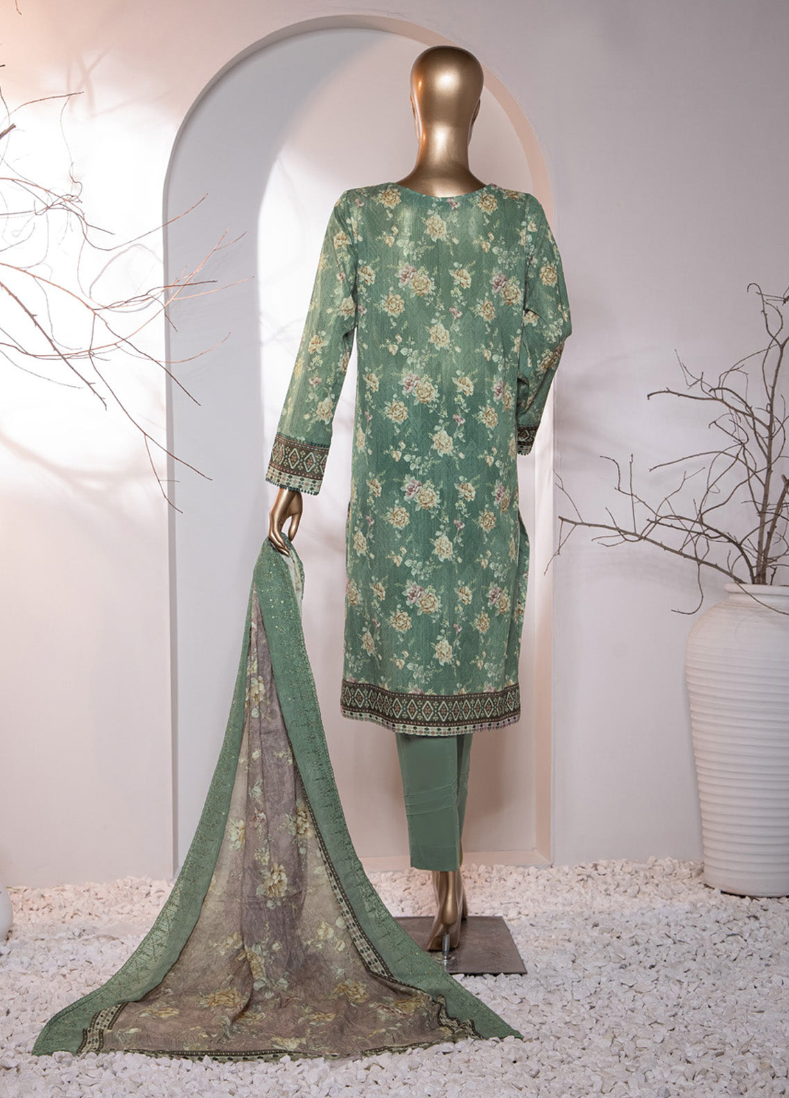 HZ Textile Premium Embroidered Cotton Lawn 3 Piece Unstitched Suit HZ24CWV2 D-773 HZ Textile Premium Embroidered Cotton Lawn 3 Piece Unstitched Suit HZ24CWV2 D-773