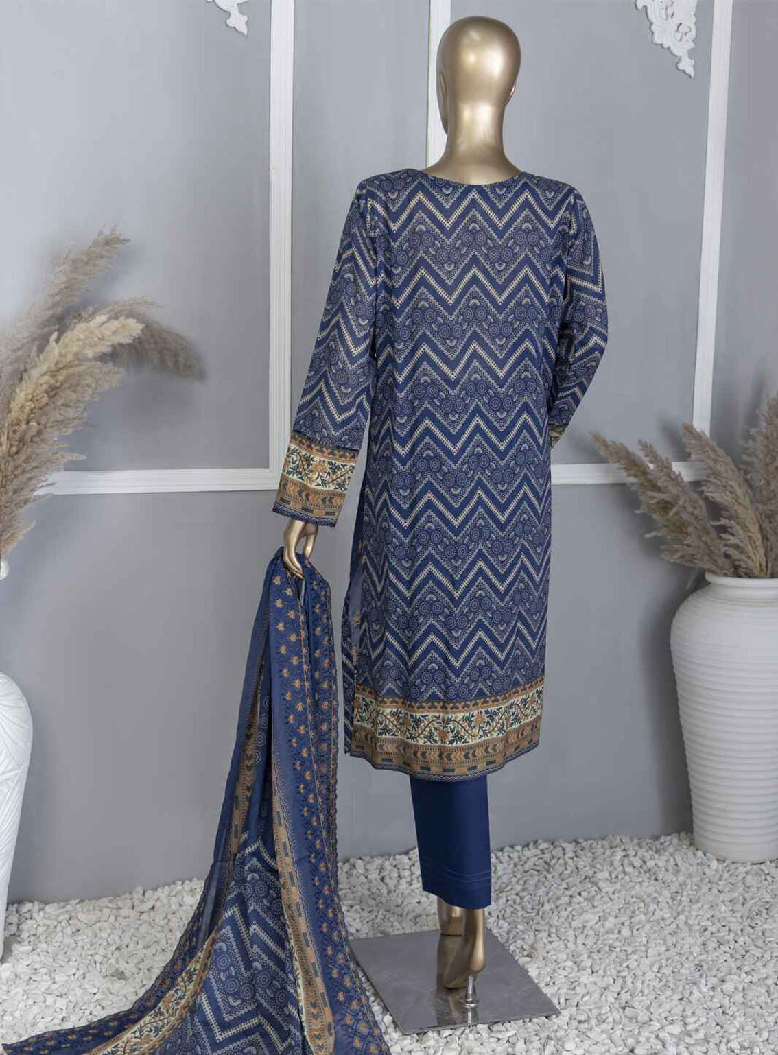 HZ Textile Premium Embroidered Lawn 3 Piece Unstitched Suit HZ24PEL PCE-745 HZ Textile Premium Embroidered Lawn 3 Piece Unstitched Suit HZ24PEL PCE-745