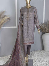 HZ Textile Premium Embroidered Lawn 3 Piece Unstitched Suit HZ24PEL PCE-750