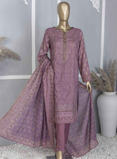 HZ Textile Premium Embroidered Lawn 3 Piece Unstitched Suit HZ24PEL PCE-751