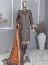 HZ Textile Premium Embroidered Lawn 3 Piece Unstitched Suit HZ24PEL PCE-752