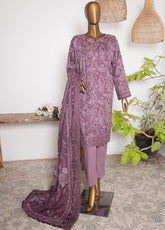HZ Textile Premium Embroidered Lawn 3 Piece Unstitched Suit HZ25PEL PCE-503