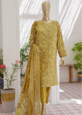 HZ Textile Premium Embroidered Lawn 3 Piece Unstitched Suit HZ25PEL PCE-506