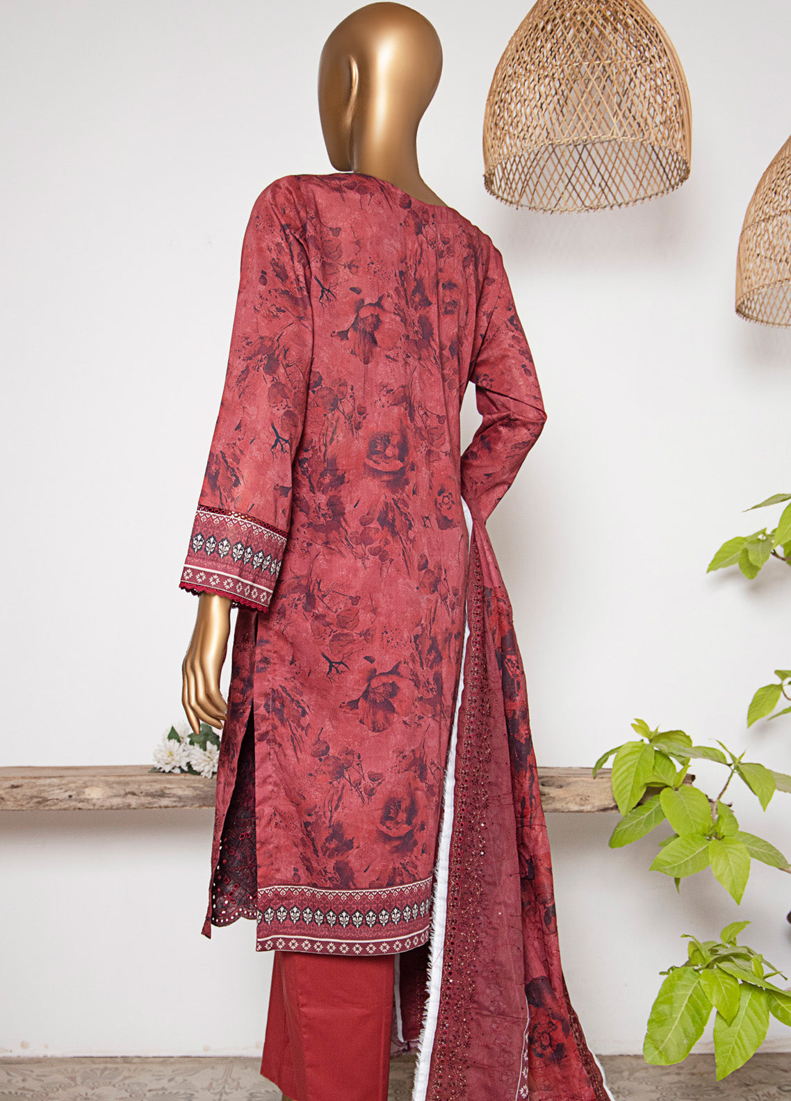 HZ Textile Premium Embroidered Lawn 3 Piece Unstitched Suit HZ25PEL PCE-509B HZ Textile Premium Embroidered Lawn 3 Piece Unstitched Suit HZ25PEL PCE-509B