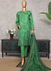 HZ Textile Premium Embroidered Lawn 3 Piece Unstitched Suit HZ25PEL PCE-510