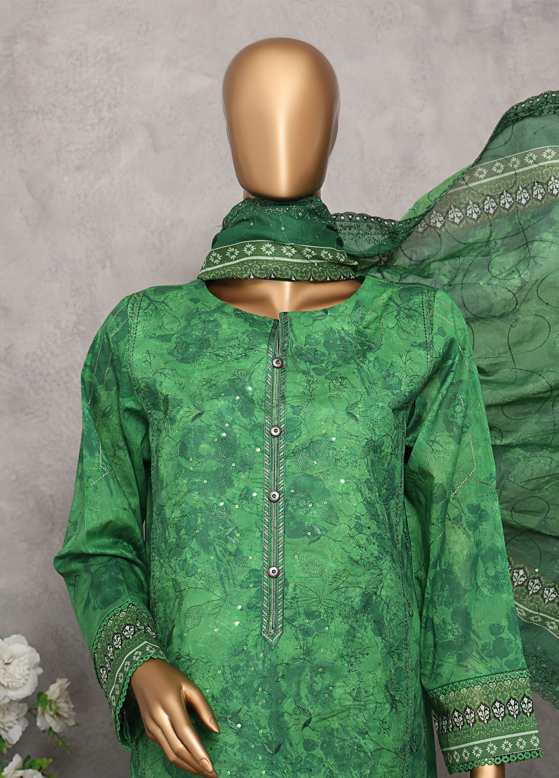 HZ Textile Premium Embroidered Lawn 3 Piece Unstitched Suit HZ25PEL PCE-510 HZ Textile Premium Embroidered Lawn 3 Piece Unstitched Suit HZ25PEL PCE-510