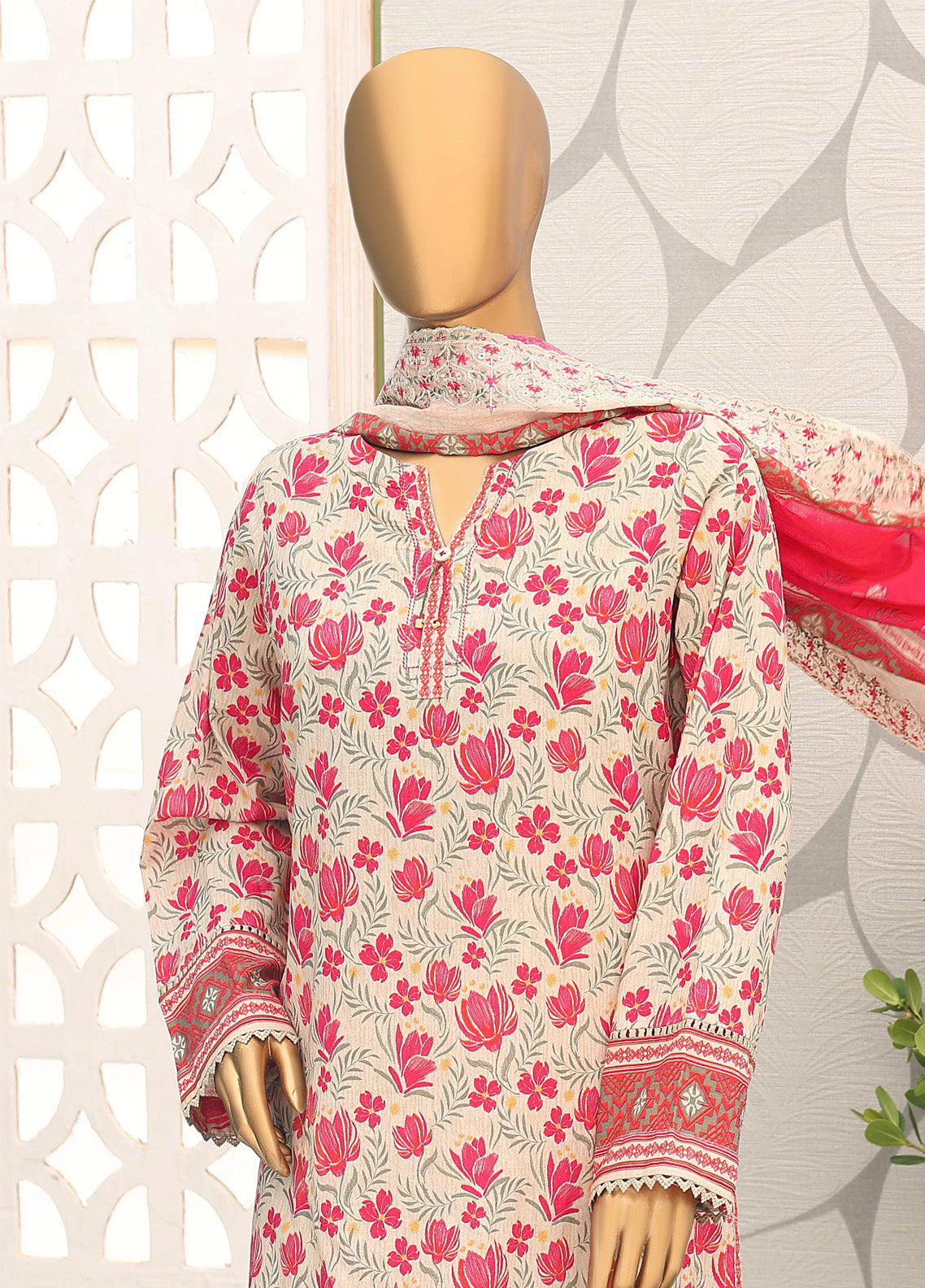 HZ Textile Premium Embroidered Lawn 3 Piece Unstitched Suit HZ25PEV2 PEC-140 HZ Textile Premium Embroidered Lawn 3 Piece Unstitched Suit HZ25PEV2 PEC-140