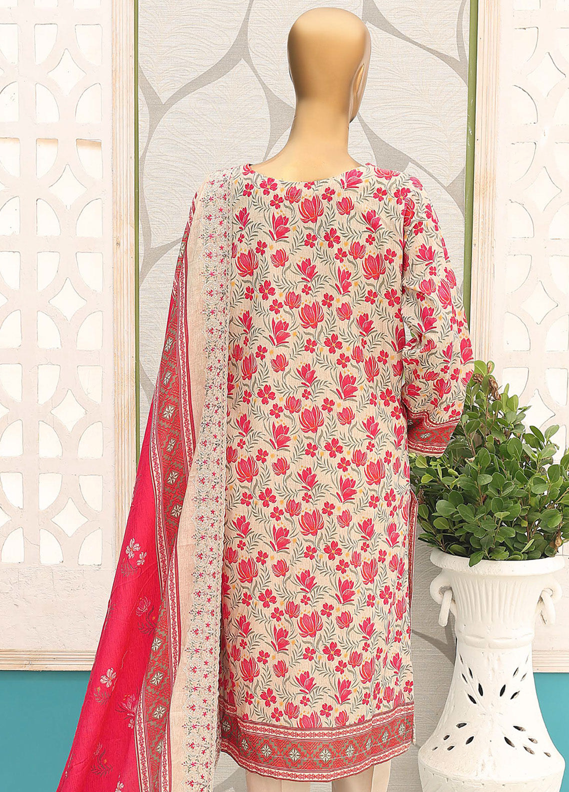HZ Textile Premium Embroidered Lawn 3 Piece Unstitched Suit HZ25PEV2 PEC-140 HZ Textile Premium Embroidered Lawn 3 Piece Unstitched Suit HZ25PEV2 PEC-140