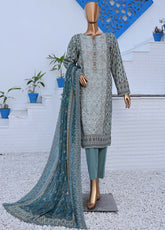 HZ Textile Premium Embroidered Lawn 3 Piece Unstitched Suit HZ25PEV2 PEC-824