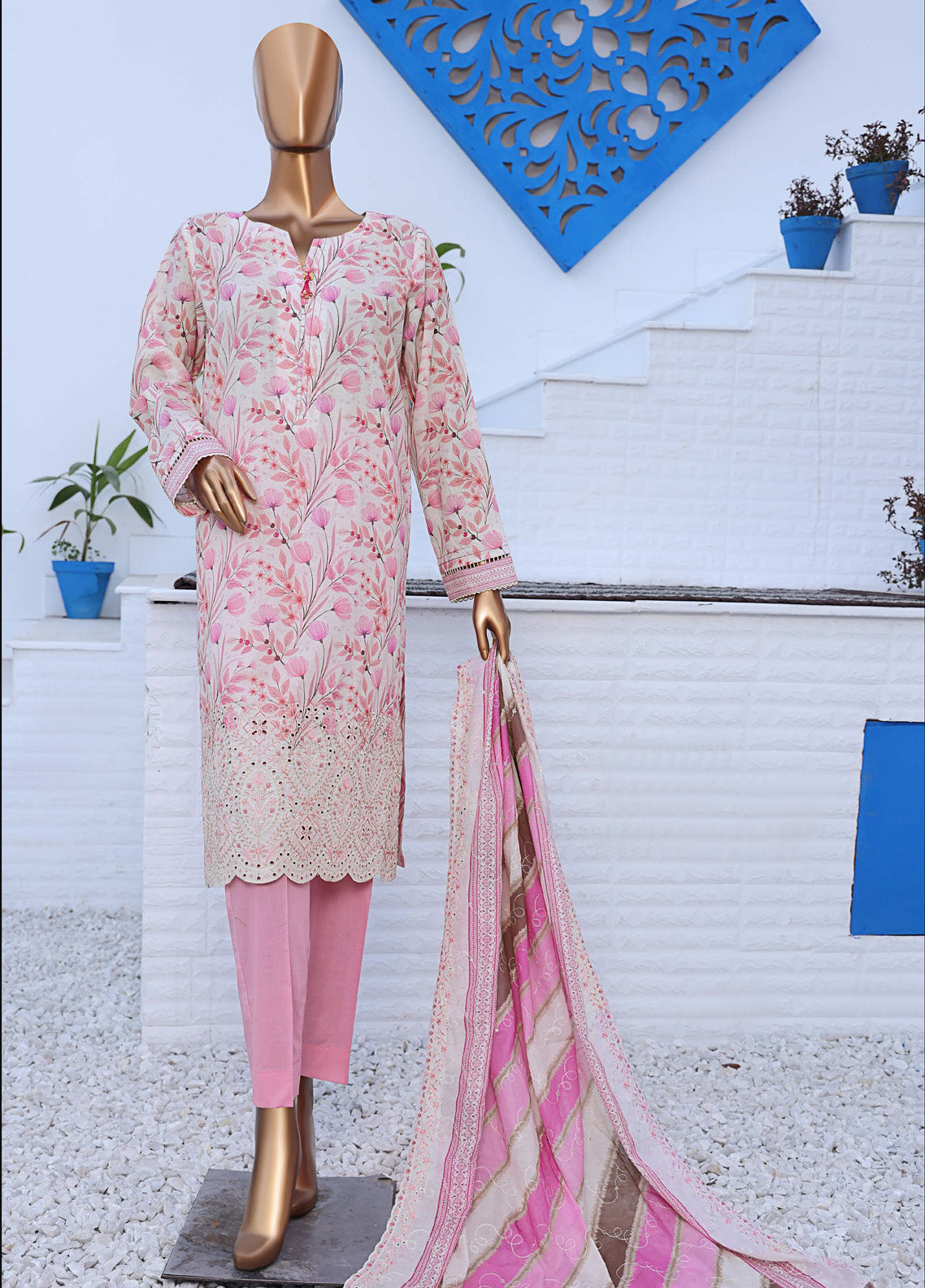 HZ Textile Premium Embroidered Lawn 3 Piece Unstitched Suit HZ25PEV2 PEC-980 HZ Textile Premium Embroidered Lawn 3 Piece Unstitched Suit HZ25PEV2 PEC-980