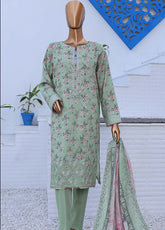 HZ Textile Premium Embroidered Lawn 3 Piece Unstitched Suit HZ25PEV2 PEC-981