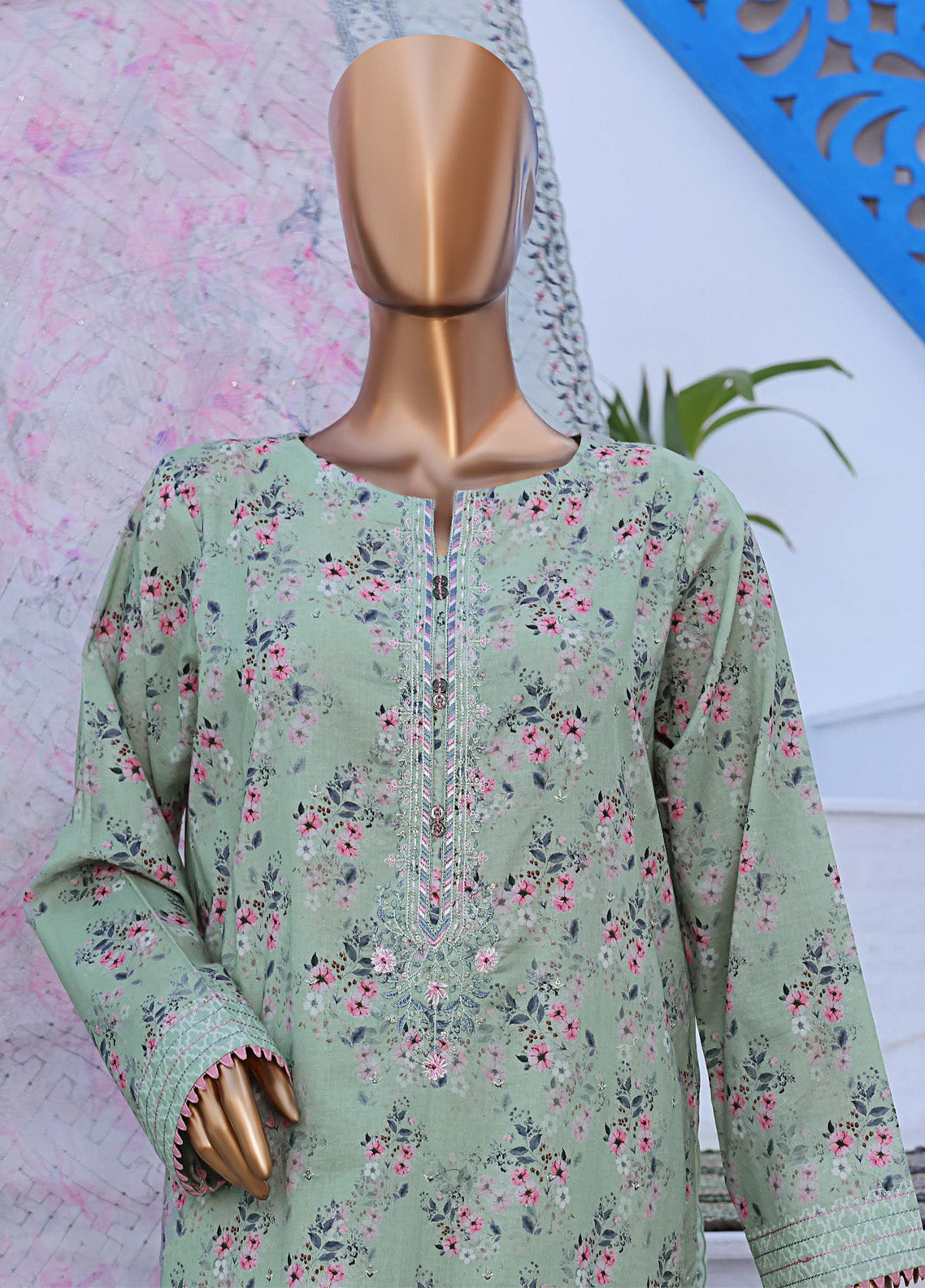 HZ Textile Premium Embroidered Lawn 3 Piece Unstitched Suit HZ25PEV2 PEC-981 HZ Textile Premium Embroidered Lawn 3 Piece Unstitched Suit HZ25PEV2 PEC-981