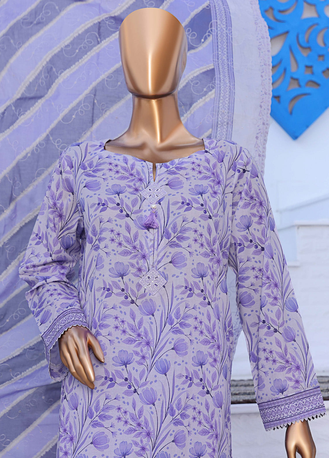 HZ Textile Premium Embroidered Lawn 3 Piece Unstitched Suit HZ25PEV2 PEC-983 HZ Textile Premium Embroidered Lawn 3 Piece Unstitched Suit HZ25PEV2 PEC-983