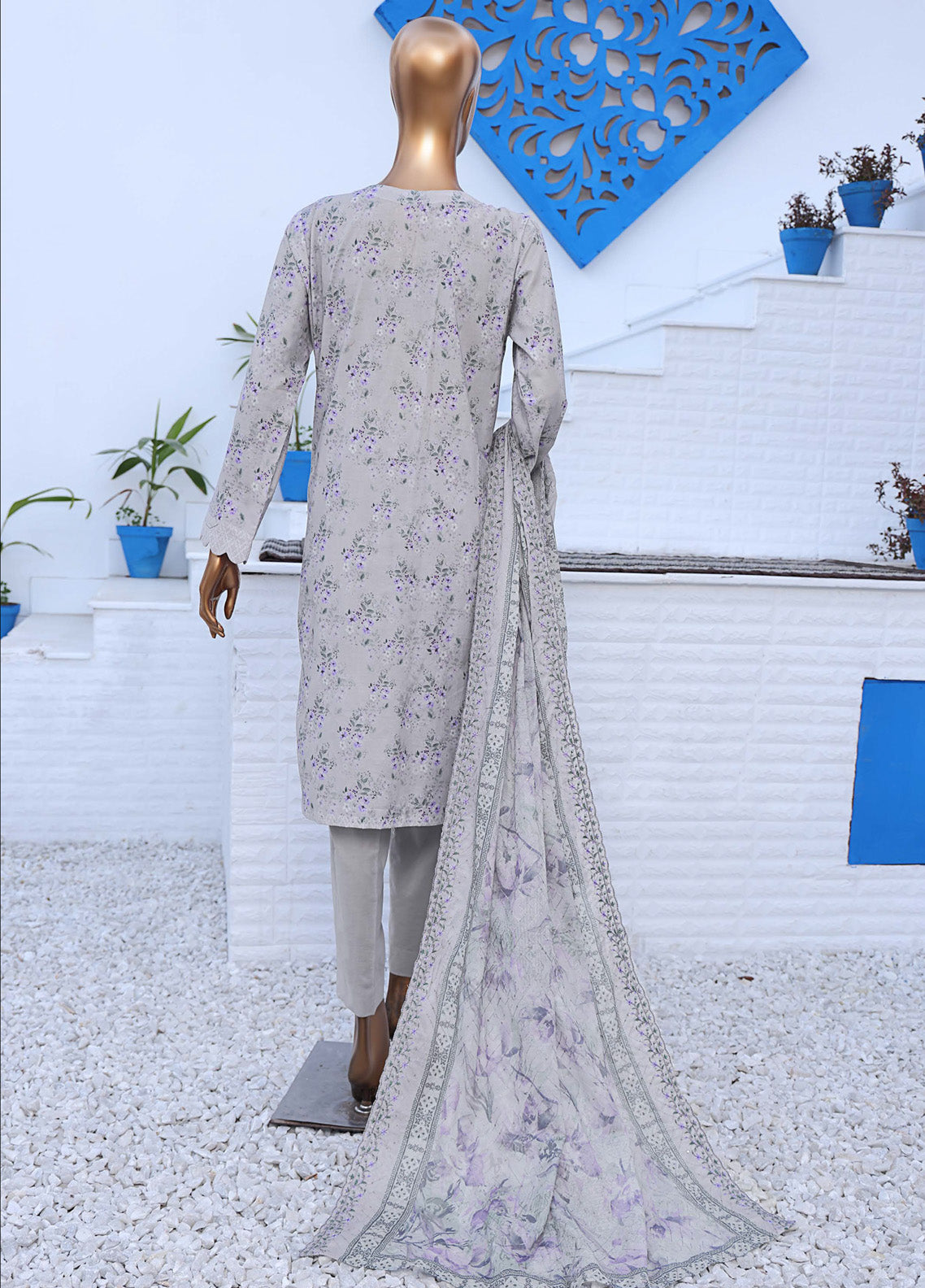 HZ Textile Premium Embroidered Lawn 3 Piece Unstitched Suit HZ25PEV2 PEC-985 HZ Textile Premium Embroidered Lawn 3 Piece Unstitched Suit HZ25PEV2 PEC-985
