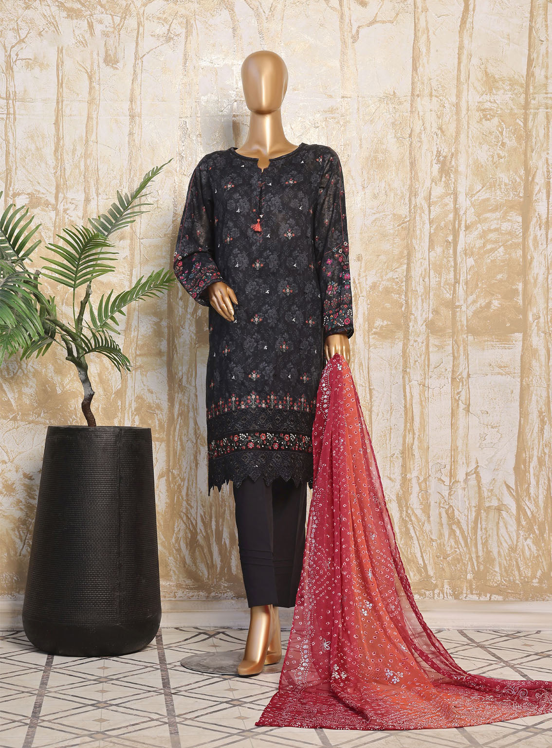 HZ Textile Premium Festive Embroidered Lawn 3 Piece Unstitched Suit HZ24PE PEC-780 HZ Textile Premium Festive Embroidered Lawn 3 Piece Unstitched Suit HZ24PE PEC-780