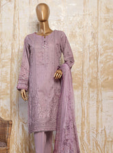 HZ Textile Premium Festive Embroidered Lawn 3 Piece Unstitched Suit HZ24PE PEC-783