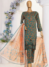HZ Textile Print & Needle Cutwork Lawn 3 Piece Stitched Suit HZ24P&N D-406