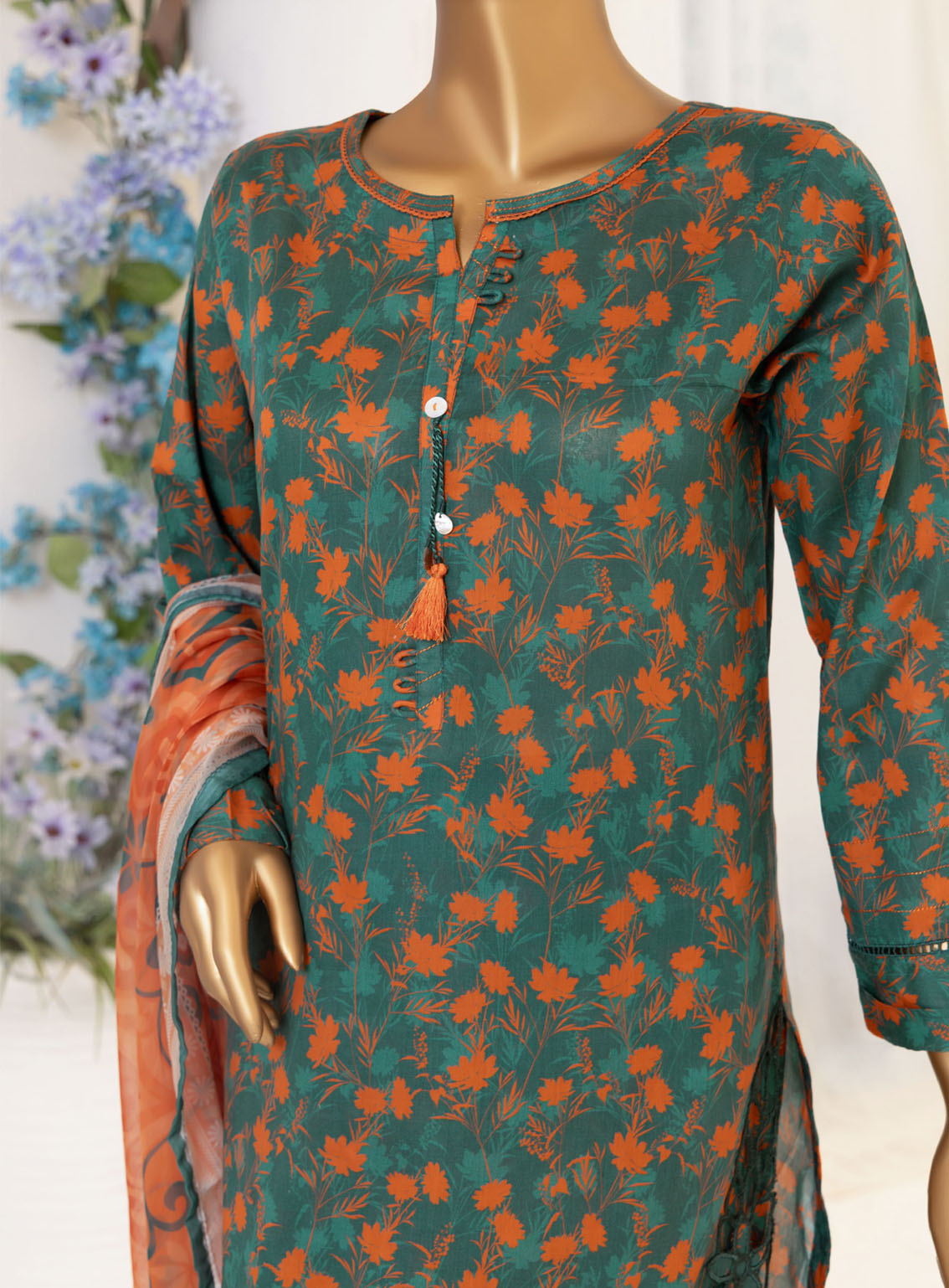 HZ Textile Print & Needle Cutwork Lawn 3 Piece Stitched Suit HZ24P&N D-406 HZ Textile Print & Needle Cutwork Lawn 3 Piece Stitched Suit HZ24P&N D-406