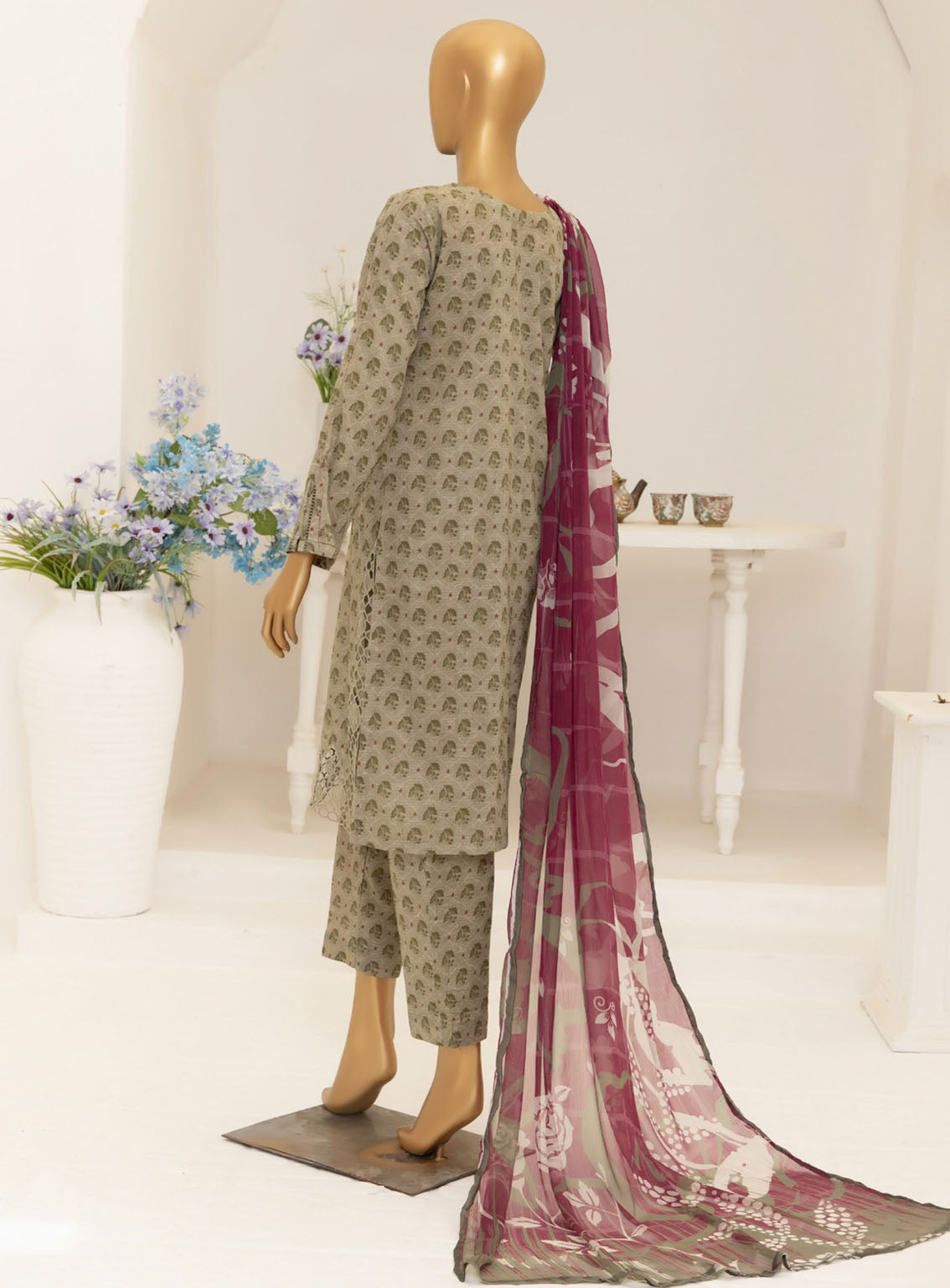 HZ Textile Print & Needle Cutwork Lawn 3 Piece Stitched Suit HZ24P&N D-413 HZ Textile Print & Needle Cutwork Lawn 3 Piece Stitched Suit HZ24P&N D-413