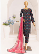 HZ Textile Print & Needle Cutwork Lawn 3 Piece Stitched Suit HZ24P&N D-415