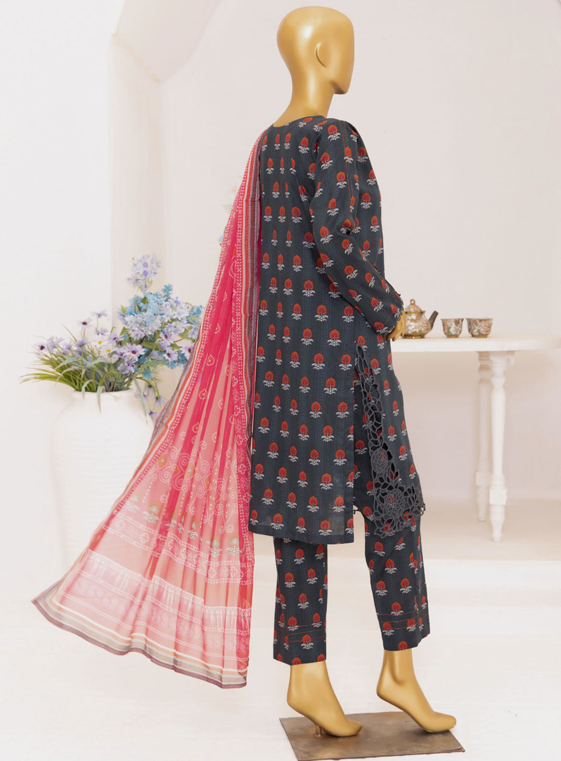HZ Textile Print & Needle Cutwork Lawn 3 Piece Stitched Suit HZ24P&N D-415 HZ Textile Print & Needle Cutwork Lawn 3 Piece Stitched Suit HZ24P&N D-415