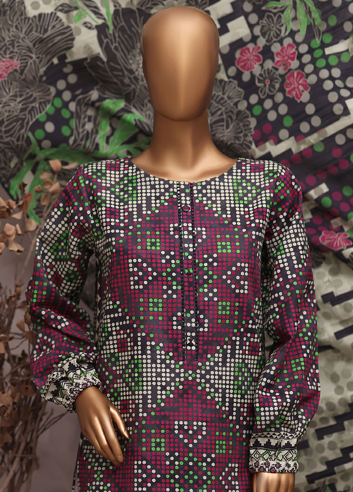 HZ Textile Printed Khaddar 3 Piece Stitched Suit HZ25KPV2 D-2566 PUZZLE DOT HZ Textile Printed Khaddar 3 Piece Stitched Suit HZ25KPV2 D-2566 PUZZLE DOT