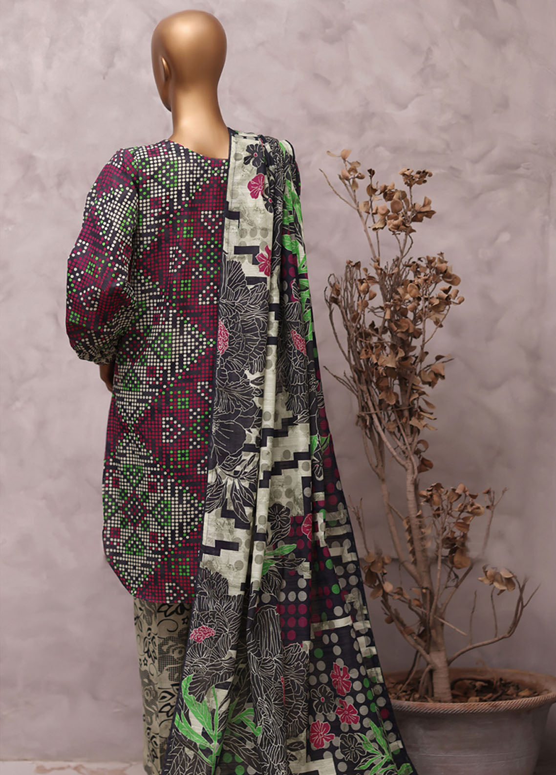 HZ Textile Printed Khaddar 3 Piece Stitched Suit HZ25KPV2 D-2566 PUZZLE DOT HZ Textile Printed Khaddar 3 Piece Stitched Suit HZ25KPV2 D-2566 PUZZLE DOT