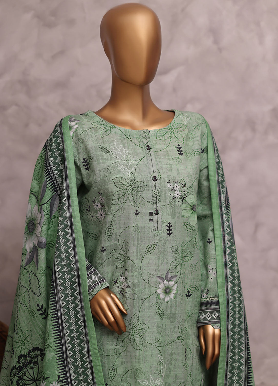 HZ Textile Printed Khaddar 3 Piece Stitched Suit HZ25KPV2 D-2572 GREEN MUSE HZ Textile Printed Khaddar 3 Piece Stitched Suit HZ25KPV2 D-2572 GREEN MUSE