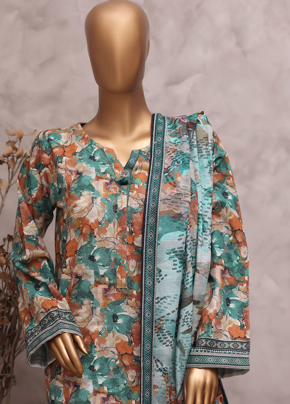 HZ Textile Printed Khaddar 3 Piece Stitched Suit HZ25KPV2 D-2573 DIFFUSE FLOWER HZ Textile Printed Khaddar 3 Piece Stitched Suit HZ25KPV2 D-2573 DIFFUSE FLOWER