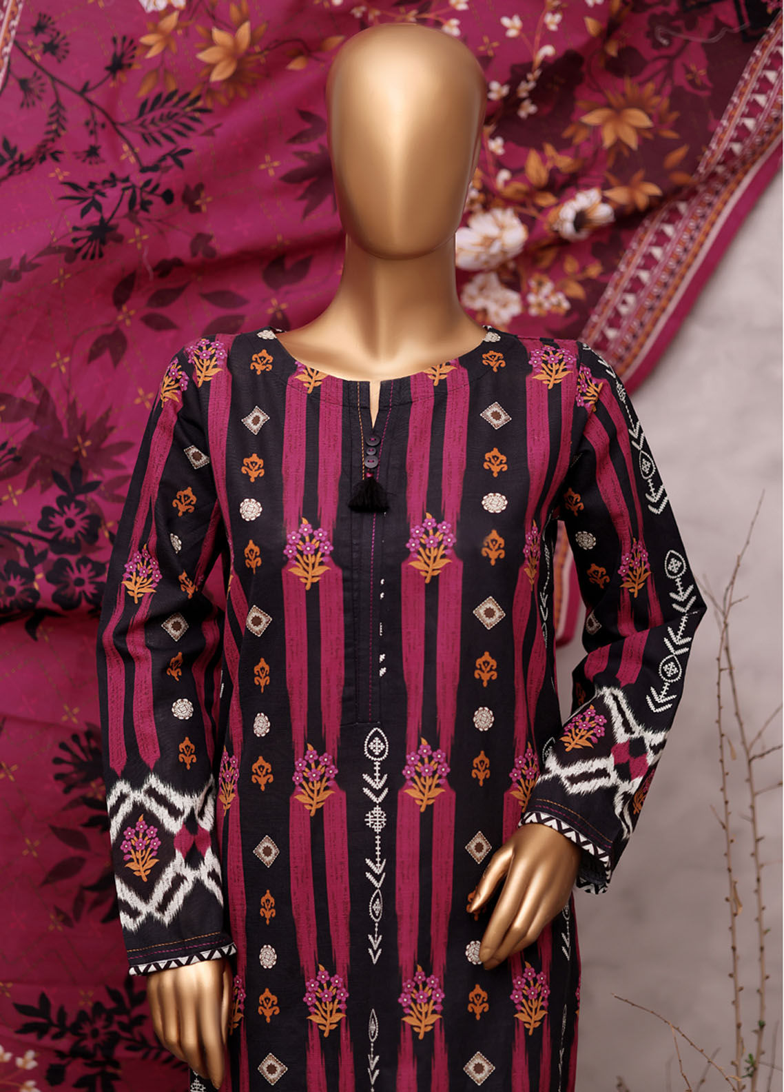 HZ Textile Printed Khaddar 3 Piece Stitched Suit HZ25KPV2 D-2580 BLACK MULTI HZ Textile Printed Khaddar 3 Piece Stitched Suit HZ25KPV2 D-2580 BLACK MULTI