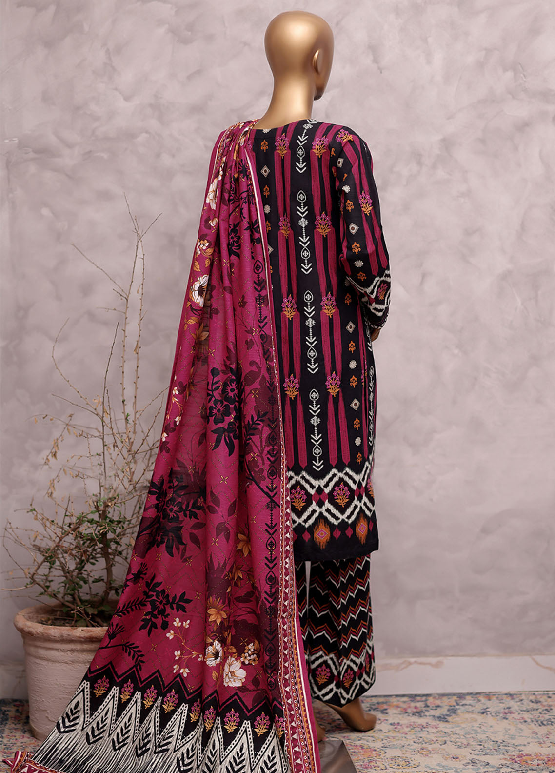 HZ Textile Printed Khaddar 3 Piece Stitched Suit HZ25KPV2 D-2580 BLACK MULTI HZ Textile Printed Khaddar 3 Piece Stitched Suit HZ25KPV2 D-2580 BLACK MULTI