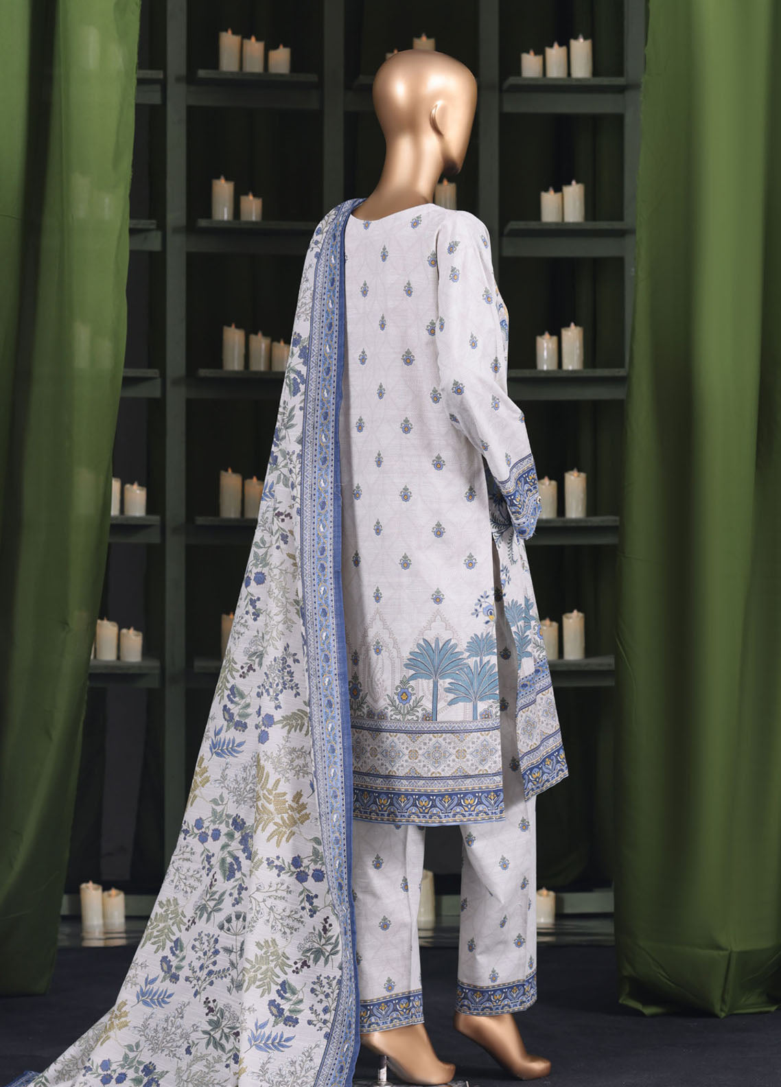 HZ Textile Printed Khaddar 3 Piece Stitched Suit HZ25KPV3 D-2575 IVORY BLUE HZ Textile Printed Khaddar 3 Piece Stitched Suit HZ25KPV3 D-2575 IVORY BLUE