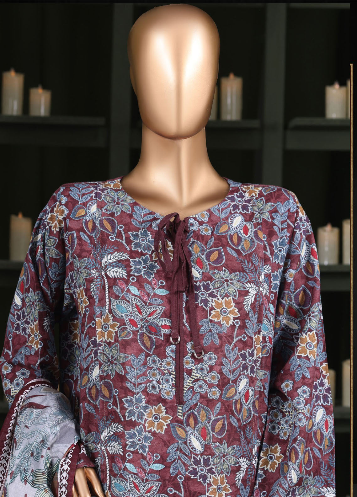 HZ Textile Printed Khaddar 3 Piece Stitched Suit HZ25KPV3 D-2576 MAROON DIMENSION HZ Textile Printed Khaddar 3 Piece Stitched Suit HZ25KPV3 D-2576 MAROON DIMENSION